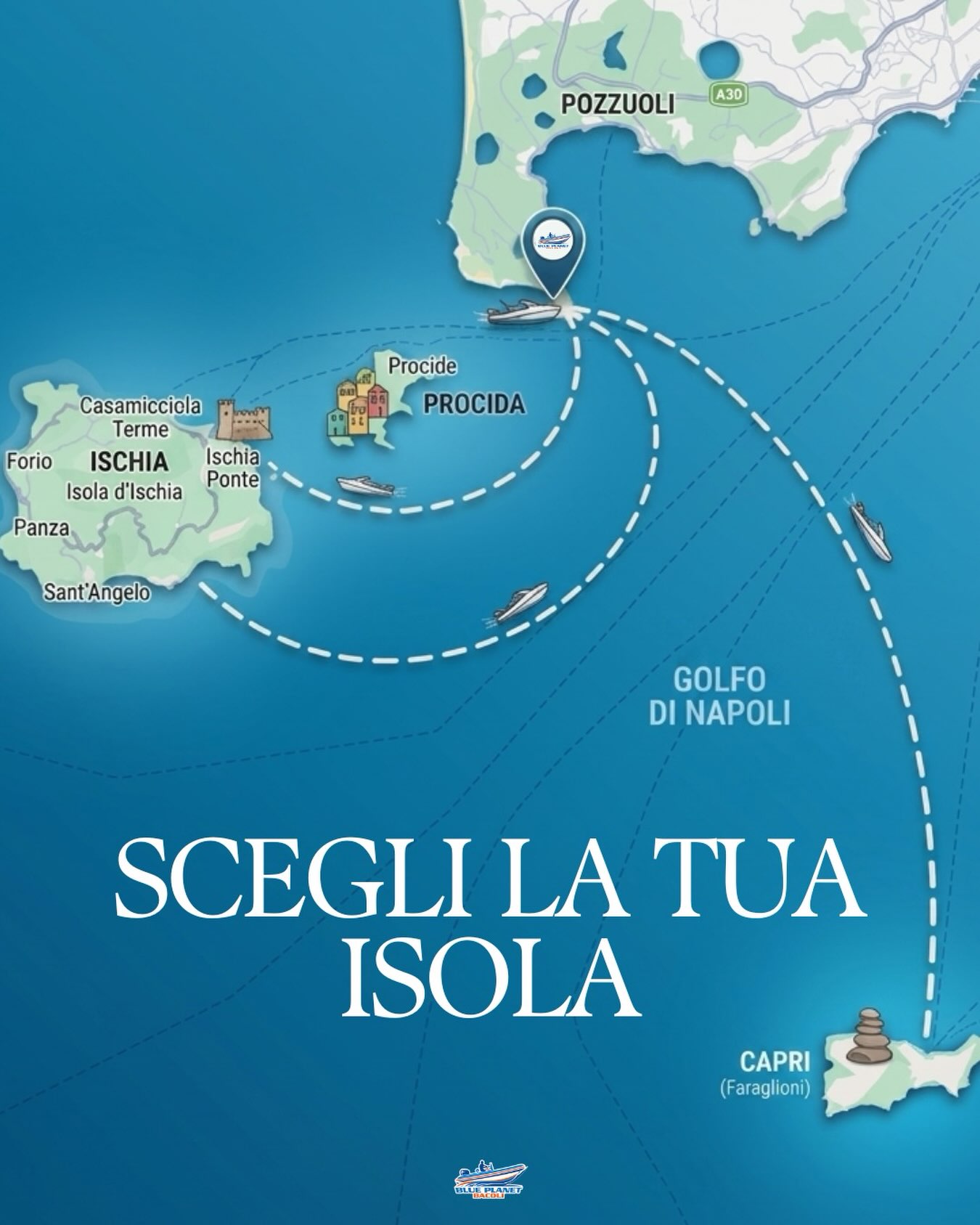 🚤 Scegli la tua isola!
Procida, Ischia o Capri? Partendo da Bacoli con i nostri gommoni, il mare del Golfo è a pochi minuti di navigazione.

📍 Pianifica la tua giornata:
🏝️ Procida: ~15 min
🌋 Ischia: ~30 min
🗿 Capri: ~45 min

Salpa in totale autonomia e goditi la libertà di decidere dove fare il prossimo tuffo. 🌊
💬 Tu quale isola sceglieresti per prima? Faccelo sapere nei commenti!
📩 Info e prenotazioni:📲388 583 2237
#blueplanetbacoli #noleggiogommoni #bacoli #procida #ischia capri